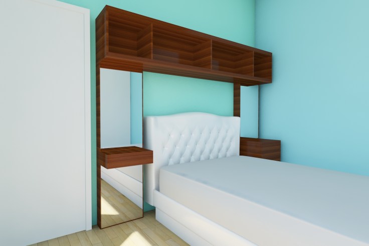 walnut bookshelf unit