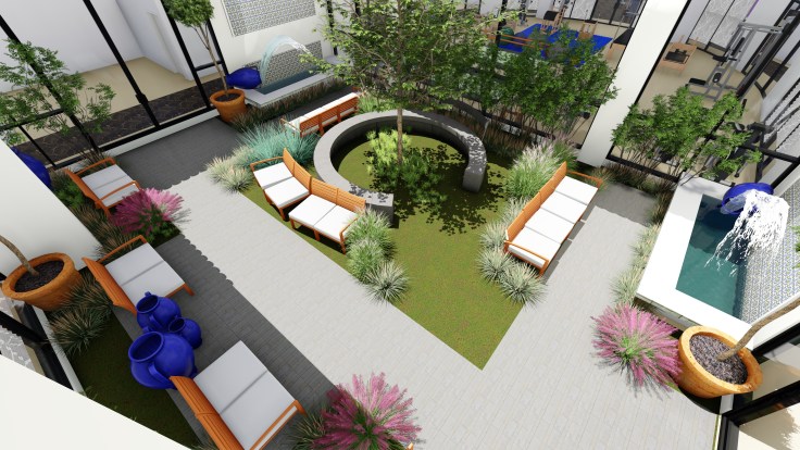 garden top view no people